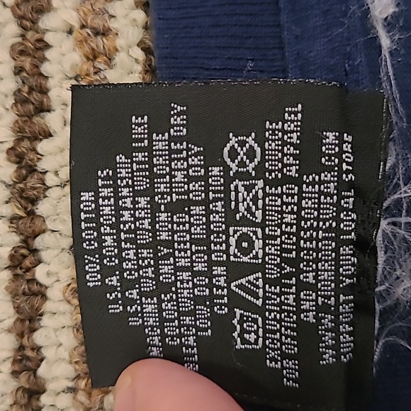 JOHNNY‎ CASH Zion Blue Cotton Ragged Old Flag T Shirt Mens Sz XL VTG Y2K - Picture 9 of 10